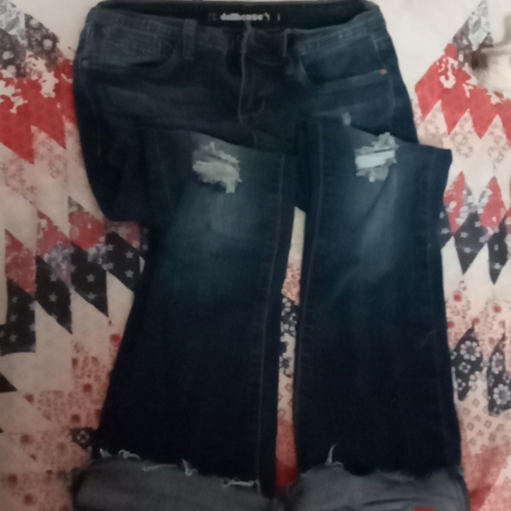 Flared dollhouse size 25 jeans womens ripped